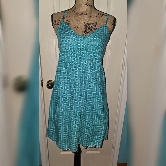 ​Girls' Size S Turquoise Printed Dress | Le'i | Y2K Aesthetic - Picture 1 of 4